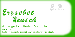 erzsebet menich business card